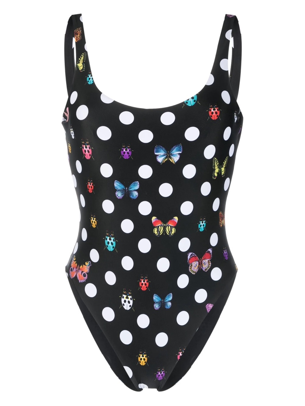 NWT Dua Lipa x Versace Butterfly Polka Dot One Piece Swimsuit Size 1